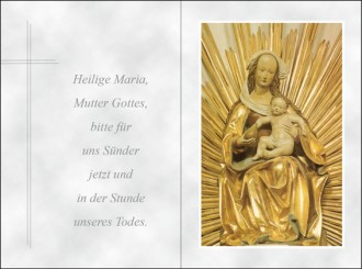 1867 Sterbebild Goldene Madonna 