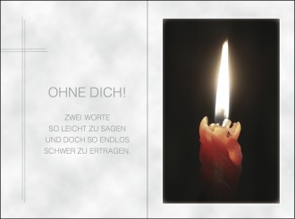 18070 Sterbebild Kerze 