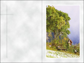 18077 Sterbebild Wanderweg mit Wegkreuz 