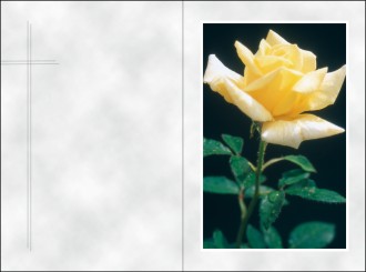 18080 Sterbebild Gelbe Rose 