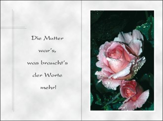 1881 Sterbebild Rosen mit Regentropfen 