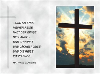 1882 Sterbebild Kreuz im Abendhimmel 