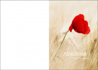 Trauerkarte "Mohnblume" (1905) 