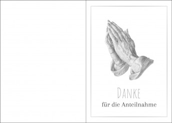 200113 Trauerkarte 4-seitig DIN A 5 Hoch, ohne Kuvert 