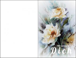 279 Sterbebild Blumen aquarell 