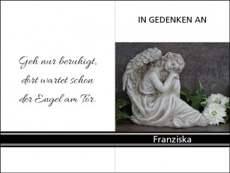 4011 Sterbebild Trauriger Engel 