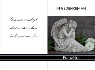 411 Sterbebild Trauriger Engel 