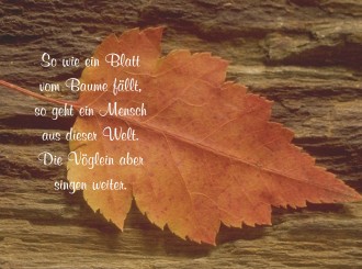 7002 Sterbebild Ahornblatt 