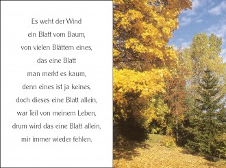 703 Sterbebild Bäume herbstlich 
