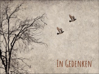 7011 Sterbebild fliegende Tauben 