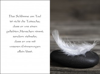 716 Sterbebild Feder 