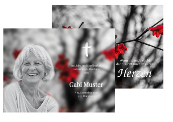 Sterbebild Blumenzweig 