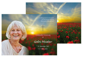 Sterbebild Mohnblumenfeld 