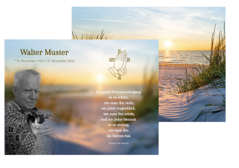 Sterbebild Sommerabend am Meer 