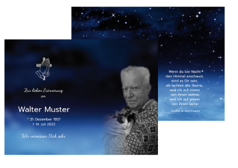 Sterbebild Sternenhimmel 