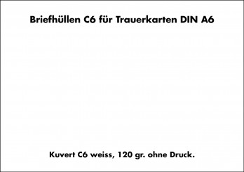 01 Kuvert C 6 ohne Druck 