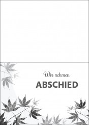 1738 Trauerkarte 4-seitig DIN A 6 nach oben, ohne Kuvert 