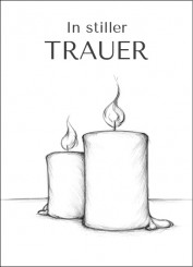 Gedenkkarte "Kerzen in Strichzeichnung" (1353) 