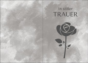 Trauerkarte "Ohne Dich schwarz-weiß" (1466) 