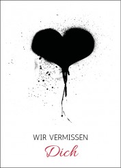 Gedenkkarte "Trauerherz" (1355) 