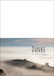 1744 Trauerkarte 4-seitig DIN A 6 nach oben, ohne Kuvert 