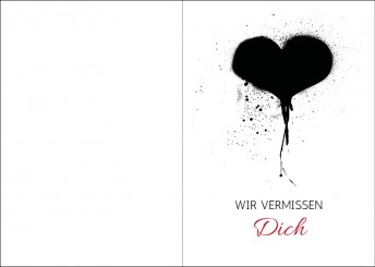 Trauerkarte "Trauerherz" (1467) 