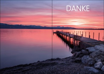 Trauerdanksagung "Sonnenuntergang am Steg" (1476) 