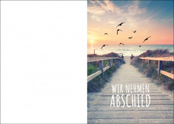 Trauerkarte "Sonnenuntergang am Meer" (1477) 