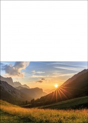 1760 Trauerkarte 4-seitig DIN A 6 nach oben, ohne Kuvert 