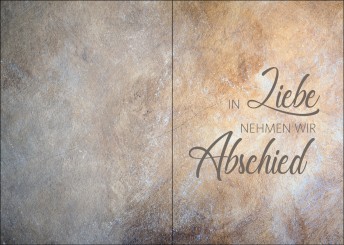Trauerkarte "In Liebe nehmen wir Abschied" (1486) 