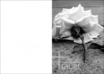 Trauerkarte "Trauerrose" (1494) 