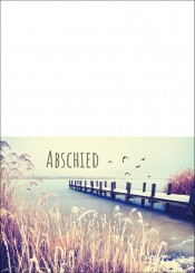 1733 Trauerkarte 4-seitig DIN A 6 nach oben, ohne Kuvert 