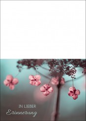 1734 Trauerkarte 4-seitig DIN A 6 nach oben, ohne Kuvert 