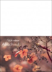 1735 Trauerkarte 4-seitig DIN A 6 nach oben, ohne Kuvert 