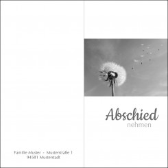 Trauerkarte "Pusteblume" (100201) 