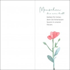 100204 Trauerkarte DL Hoch 4-seitig, ohne Kuvert 