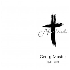 100205 Trauerkarte DL Hoch 4-seitig, ohne Kuvert 