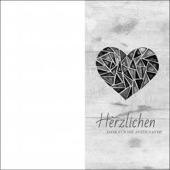 100208 Trauerkarte DL Hoch 4-seitig, ohne Kuvert 