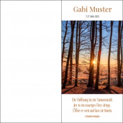 100213 Trauerkarte DL Hoch 4-seitig, ohne Kuvert 