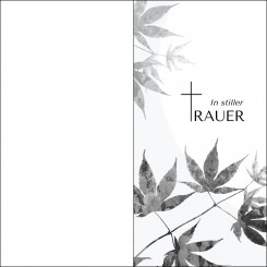 100214 Trauerkarte DL Hoch 4-seitig, ohne Kuvert 