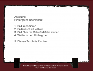 GEDENKSCHIEFERTAFEL Eigenes Design quer ➥ Hochwertige Ausführung! 