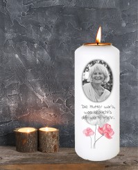 Gedenkkerze ➥ Blume Aquarell 