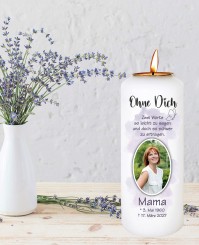 Gedenkkerze ➥ Ohne Dich 