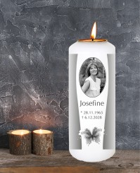 Gedenkkerze ➥ Rahmen mit Schmetterling 
