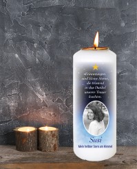 Gedenkkerze ➥ Sternenhimmel 