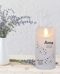 LED schwarze Sterne Gedenkkerze 