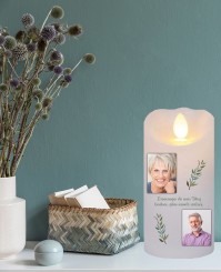 LED Aquarellzweige Gedenkkerze 