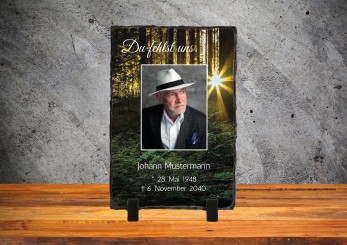 GEDENKSCHIEFERTAFEL  Waldlichtung hoch ➥ Hochwertige Ausführung! 