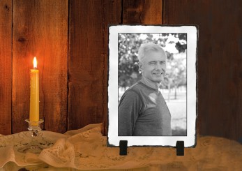 GEDENKSCHIEFERTAFEL Wolkenmarmor hoch ➥ Hochwertige Ausführung! 