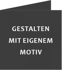 1200 Trauerkarte Quadrat 4-seitig, ohne Kuvert 